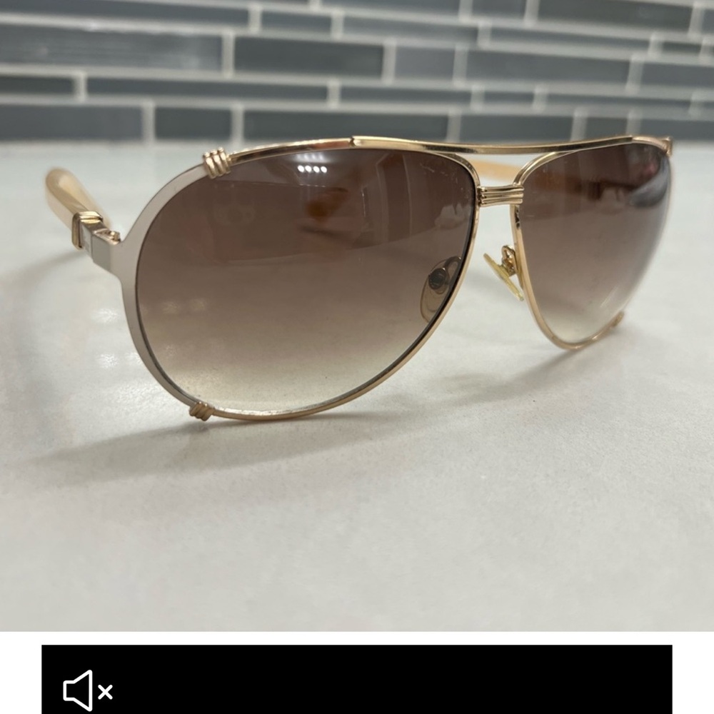 Dior. Gold Aviator Sunglasses